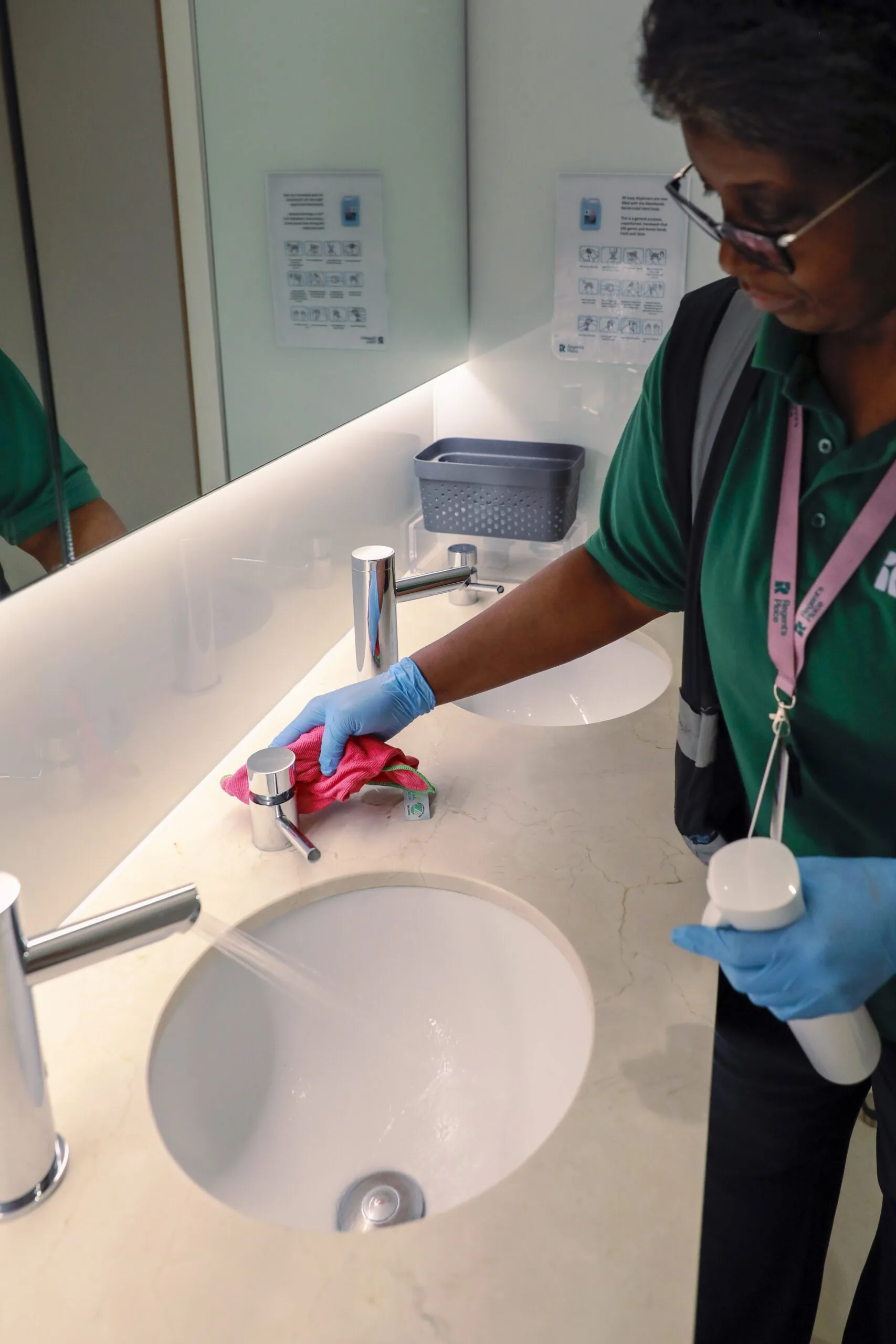 JPC by Samsic cleaning operative at work