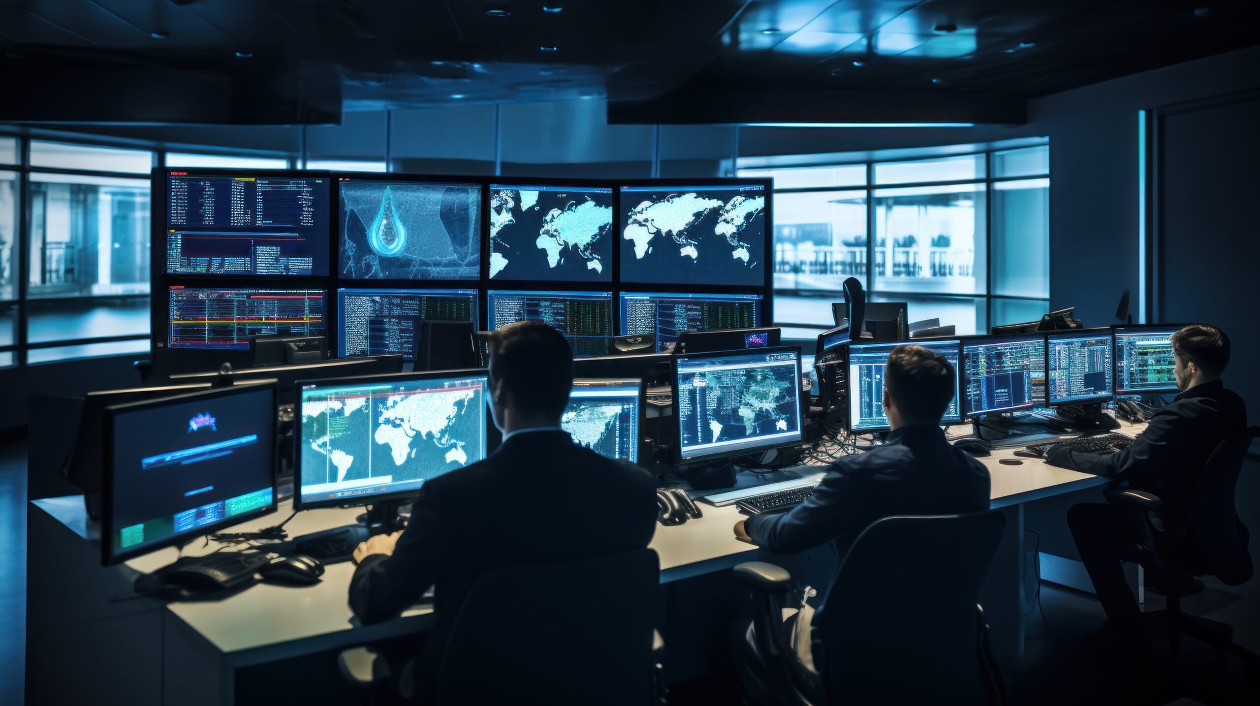 Network operations centre at a London technology business